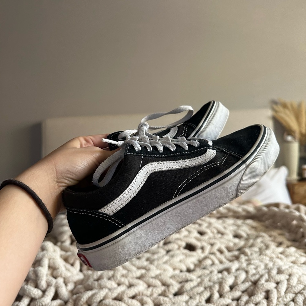 Vans Women's Classic Black and White Sneakers